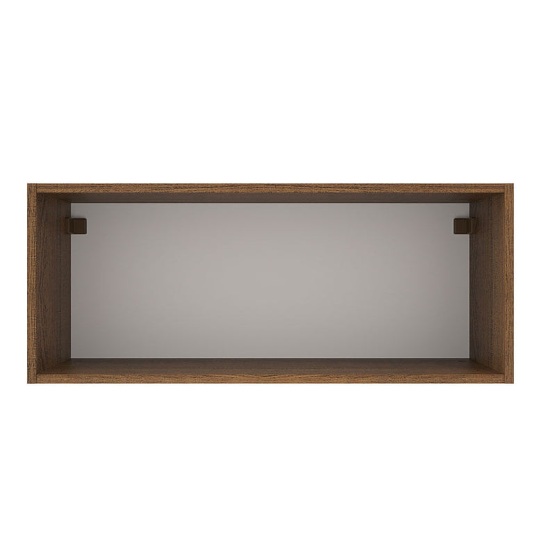 Armário Aéreo Madesa Agata 80 cm 1 Porta Basculante Rustic/Branco