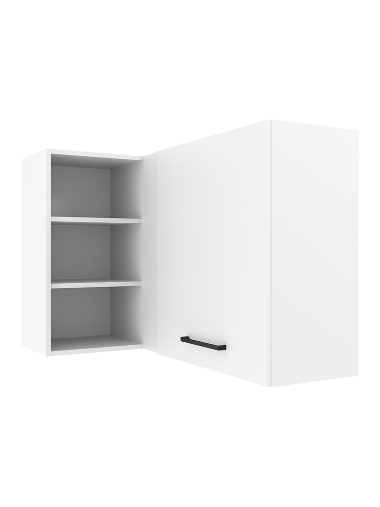 Armário Aéreo de Canto Madesa Agata 1 Porta para linha de 60 cm de profundidade Branco