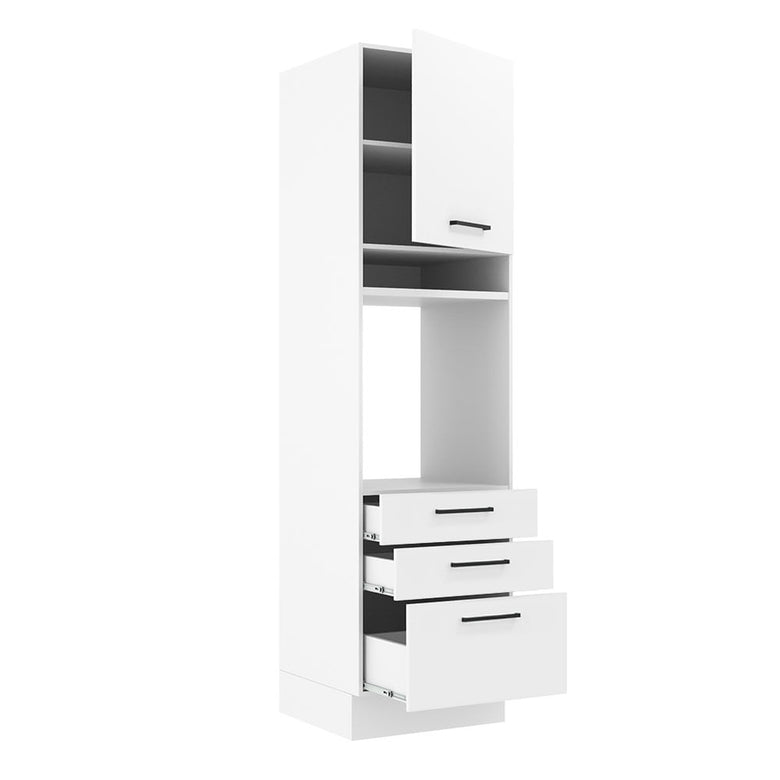 Torre Quente Madesa Agata 60 cm 1 Porta 3 Gavetas Branco