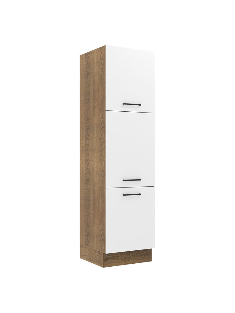 Paneleiro Madesa Agata 60 cm 3 Portas Rustic/Branco