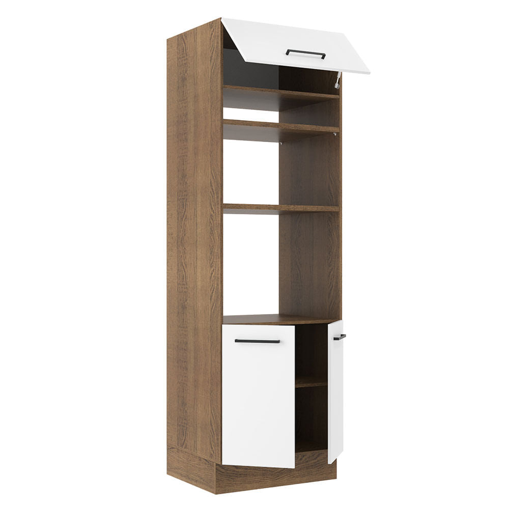 Torre Quente Madesa Agata 70 cm 3 Portas Rustic/Branco