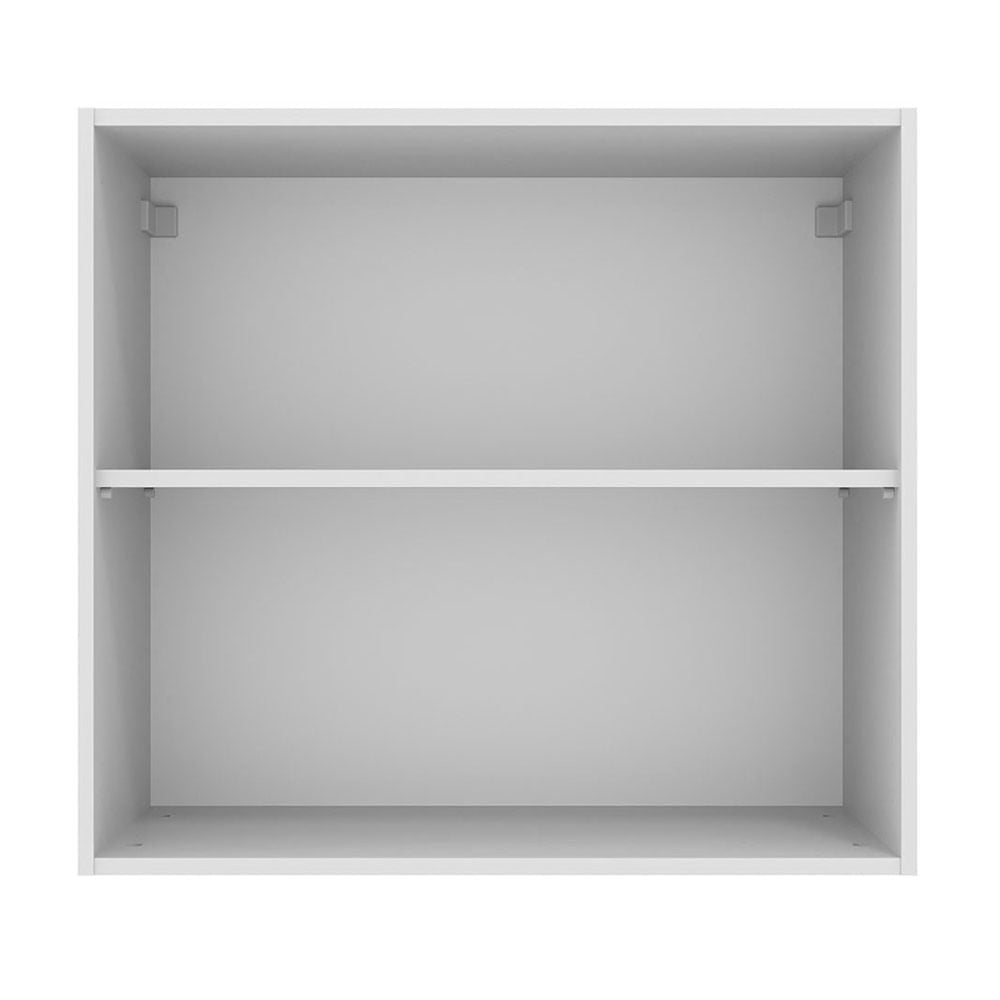 Armário Aéreo Madesa Agata 70 cm 2 Portas Branco/Preto