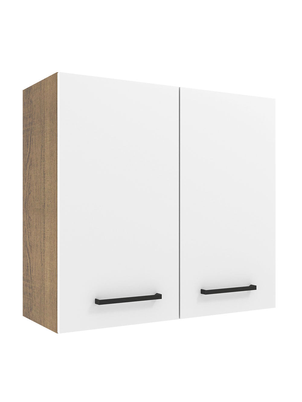 Armário Aéreo Madesa Agata 70 cm 2 Portas Rustic/Branco - Rustic/Branco