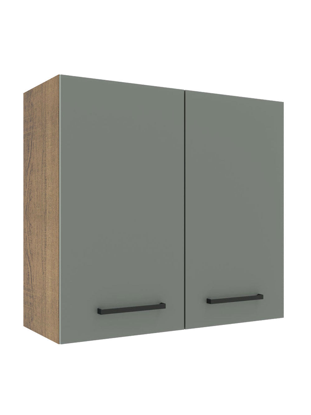 Armário Aéreo Madesa Agata 70 cm 2 Portas Rustic/Cinza - Rustic/Cinza