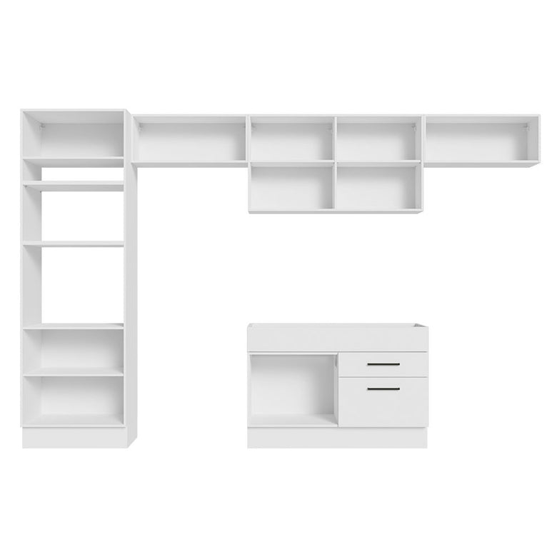 Armário de Cozinha Completa 350cm Branco Agata Madesa 01