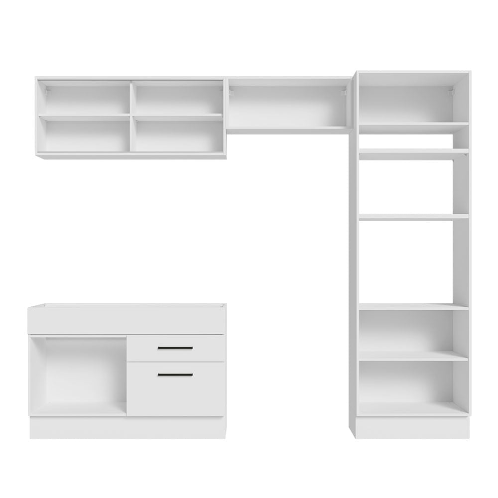 Armário de Cozinha Completa 270cm Branco Agata Madesa 05