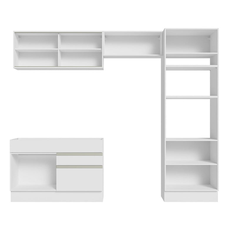 Armário de Cozinha Completa 270cm Branco Glamy Madesa 12