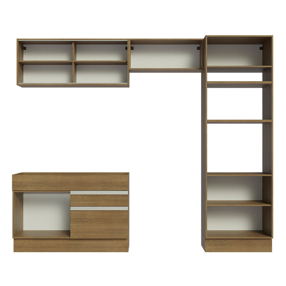 Armário de Cozinha Completa 270cm Rustic Glamy Madesa 12
