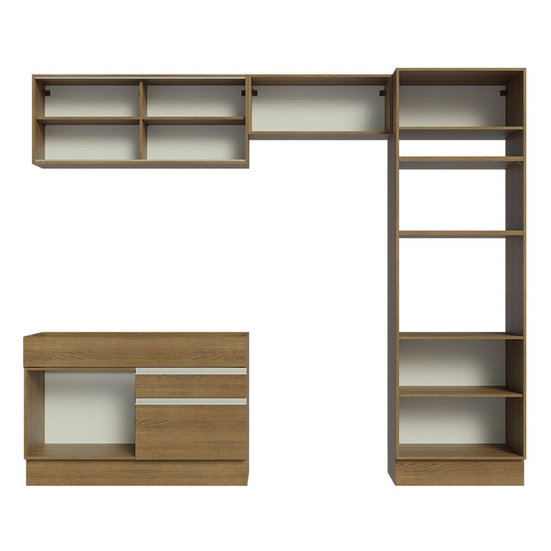 Armário de Cozinha Completa 270cm Rustic Glamy Madesa 12