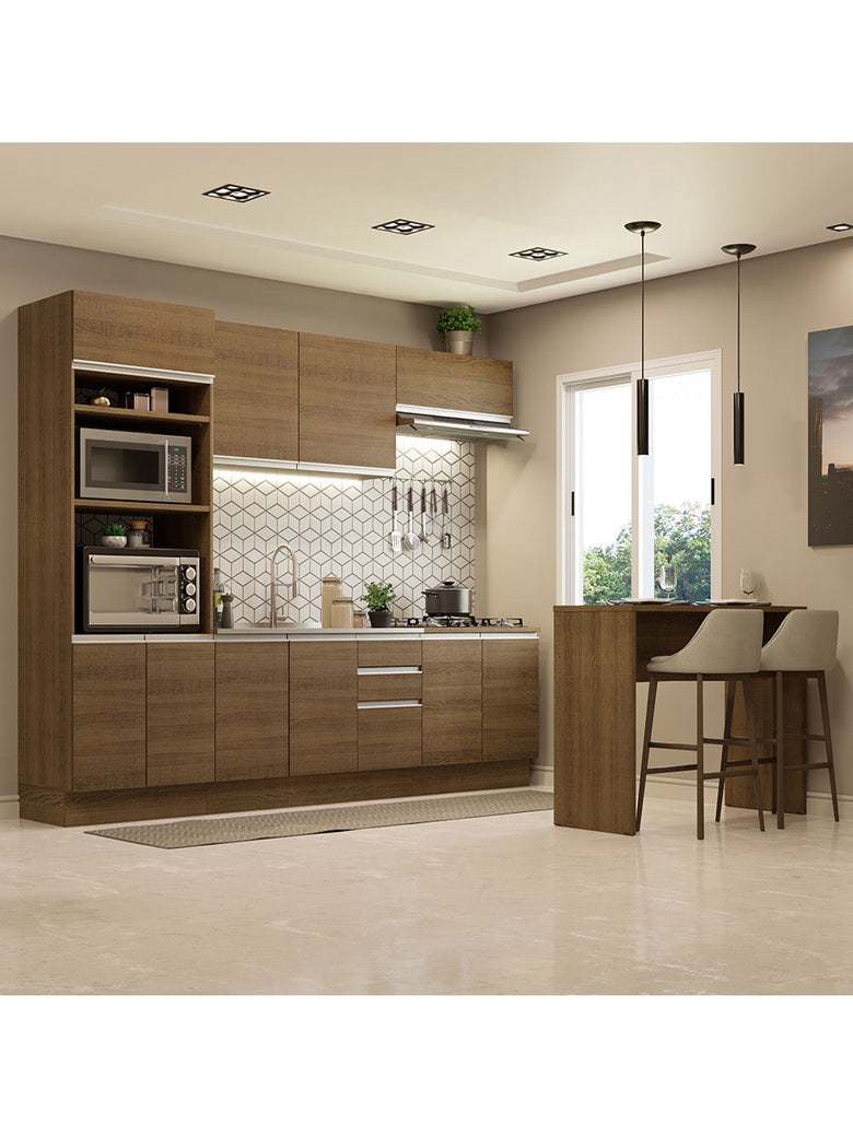 Armário de Cozinha Completa 315cm Rustic Glamy Madesa 02