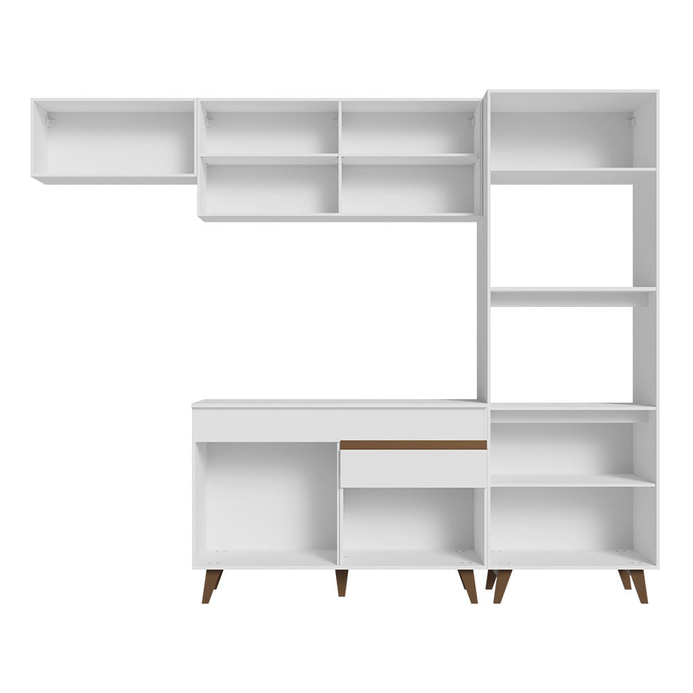 Armário de Cozinha Completa 260cm Branco Reims Madesa 08