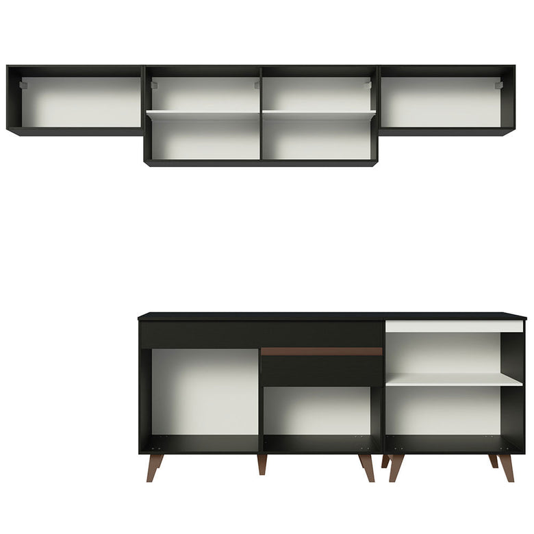 Armário de Cozinha Completa 260cm Preto Reims Madesa 10