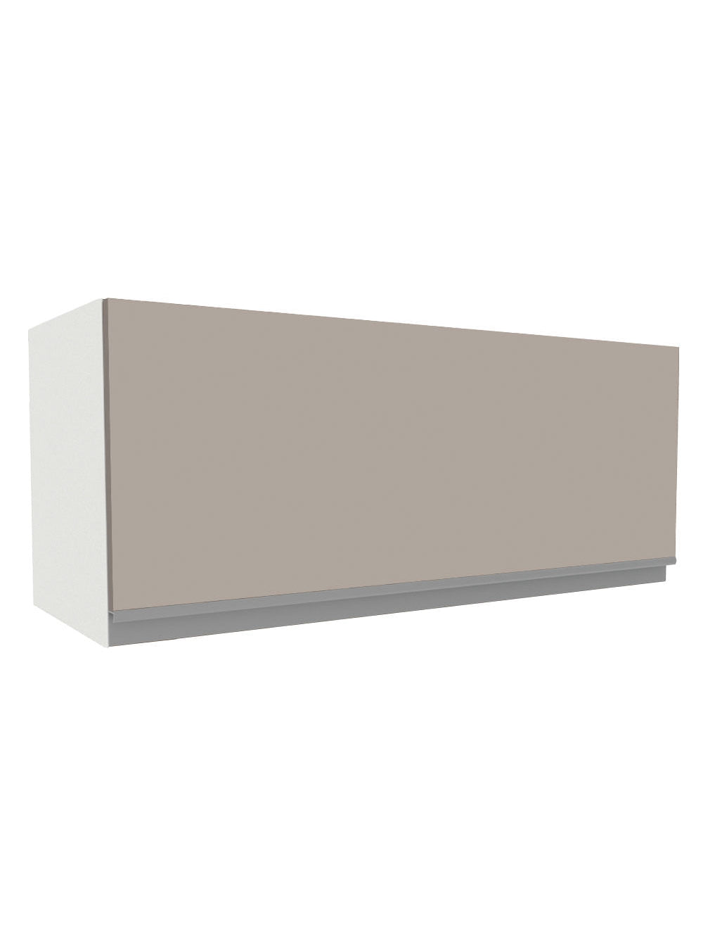 Armário Aéreo Madesa Glamy 80 cm 1 Porta Basculante Branco/Crema - Branco/Crema