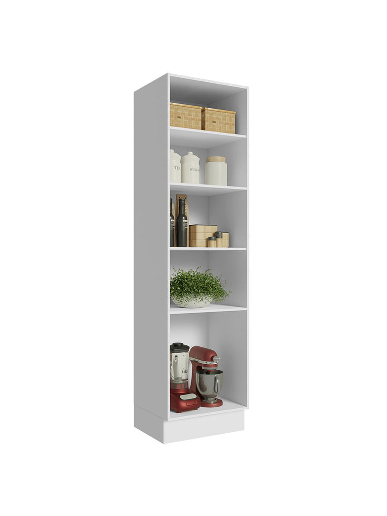 Paneleiro 60 cm com Nichos Abertos para Cozinha Madesa Glamy, Agata, Stella Branco