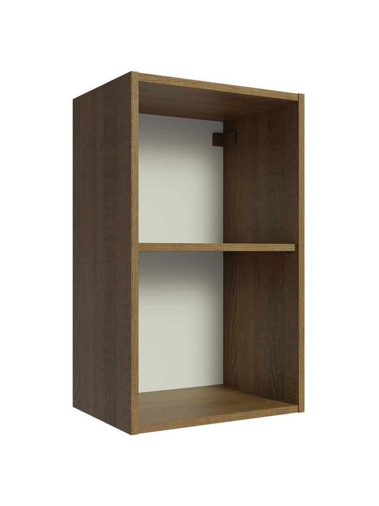 Armário Aéreo 40 cm com 2 Nichos Abertos para Cozinha Madesa Lux, Glamy, Agata, Stella Rustic