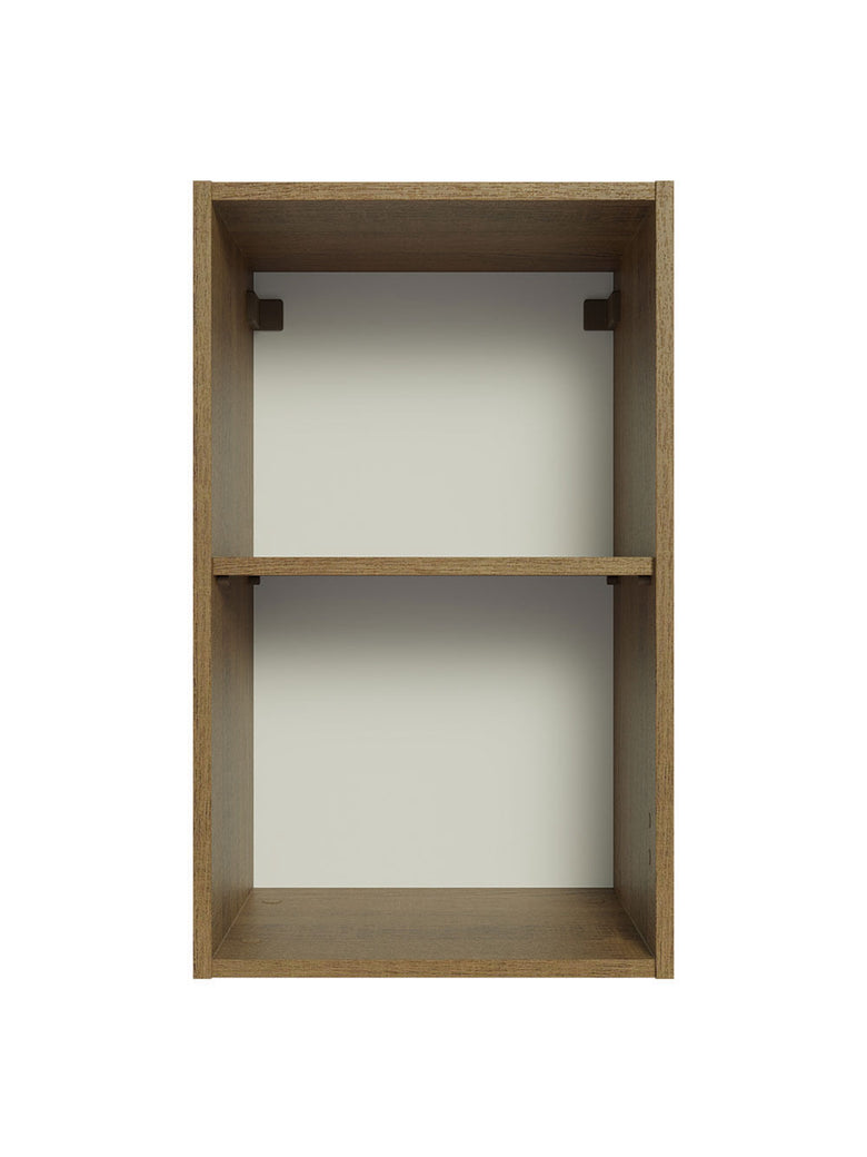 Armário Aéreo 40 cm com 2 Nichos Abertos para Cozinha Madesa Lux, Glamy, Agata, Stella Rustic