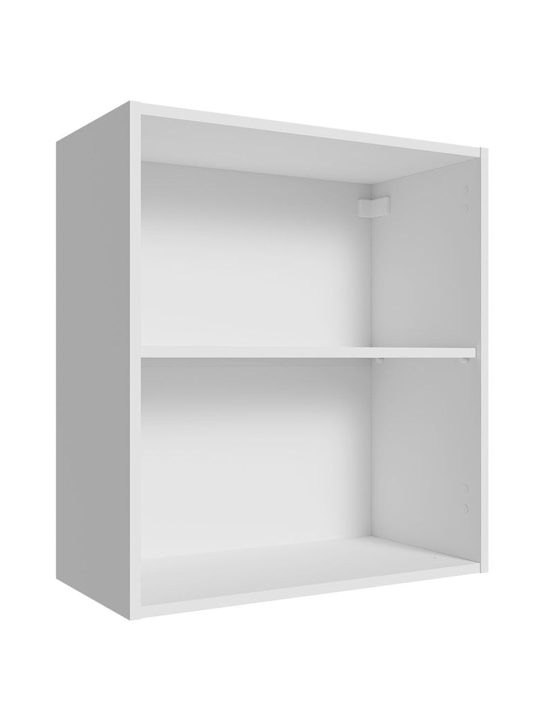 Armário Aéreo 60 cm com 2 Nichos Abertos para Cozinha Madesa Lux, Glamy, Agata, Stella Branco