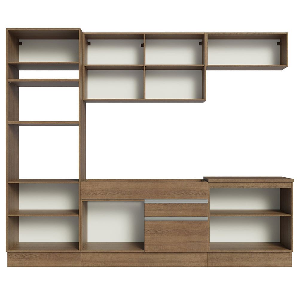 Armário de Cozinha Completa 270cm Rustic Glamy Madesa 13