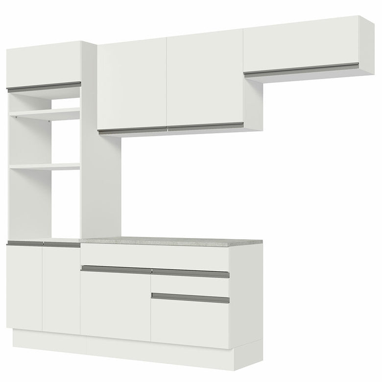 Armário de Cozinha Completa 270cm Branco Glamy Madesa 14