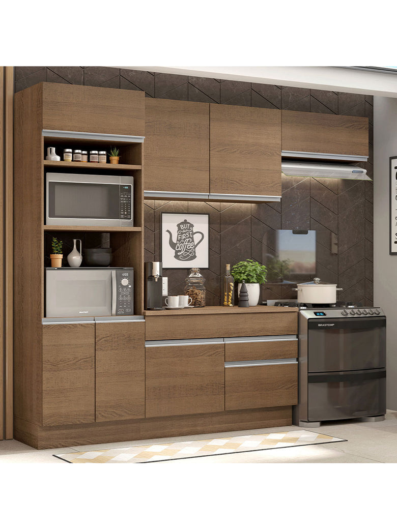 Armário de Cozinha Completa 270cm Rustic Glamy Madesa 14