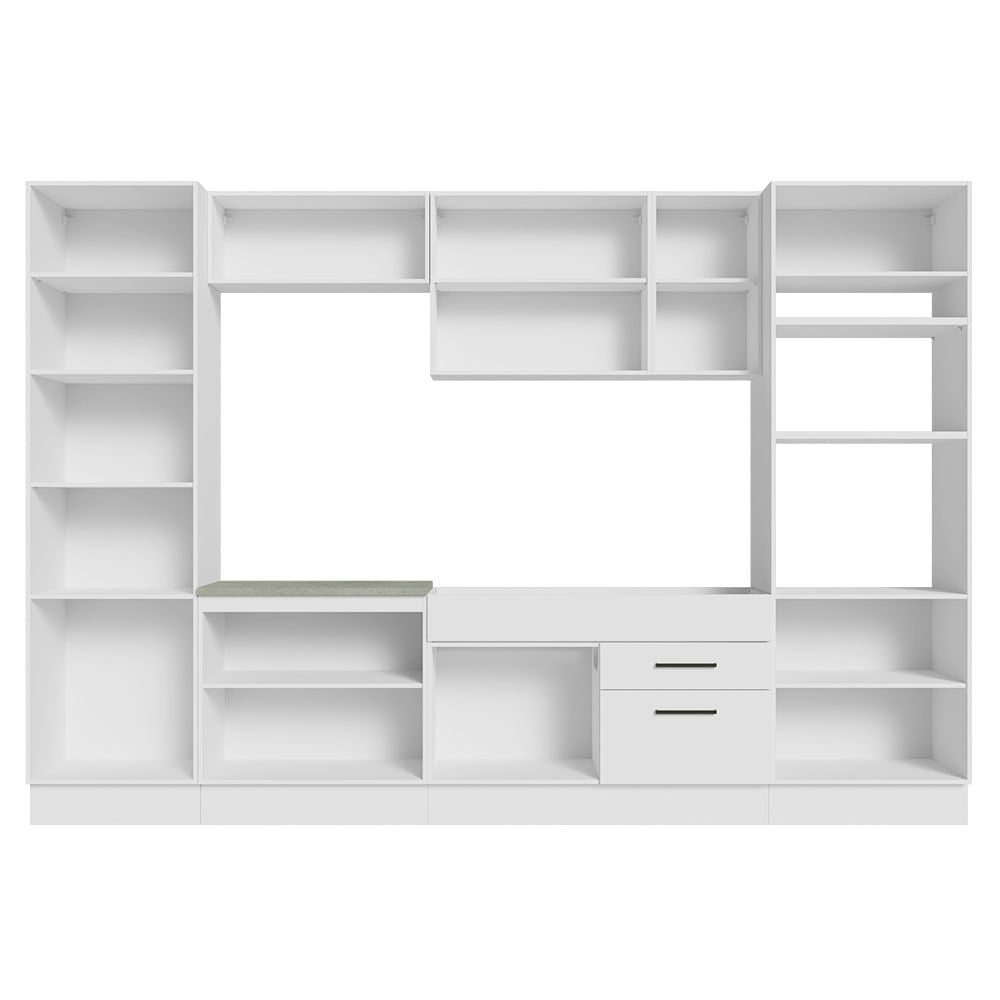 Armário de Cozinha Completa 330cm Branco Agata Madesa 02