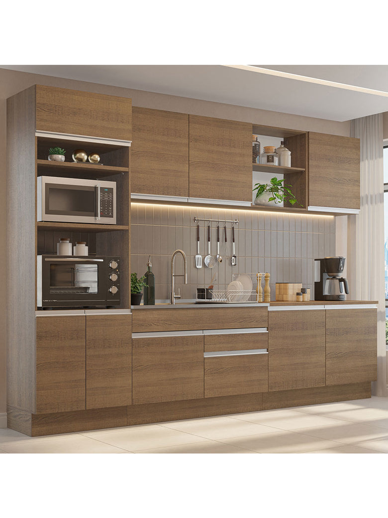 Armário de Cozinha Completa 310cm Rustic Glamy Madesa 02
