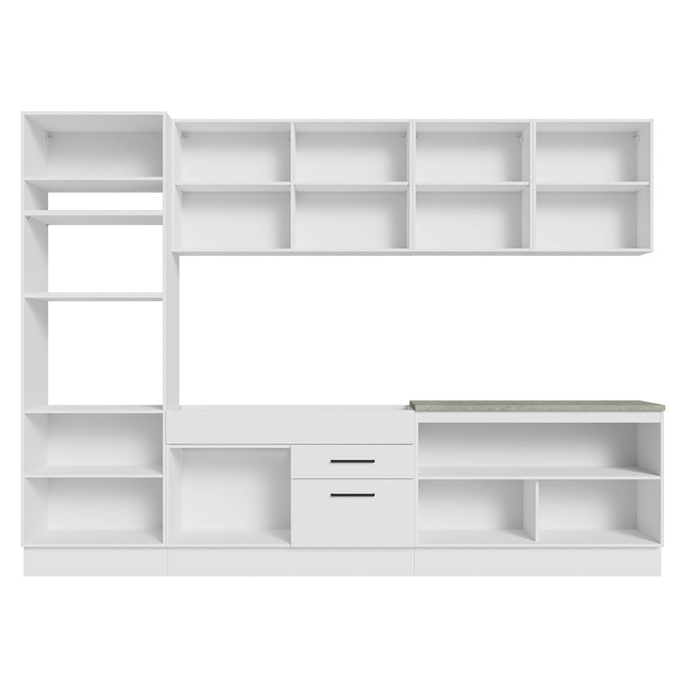 Armário de Cozinha Completa 310cm Branco Agata Madesa 02