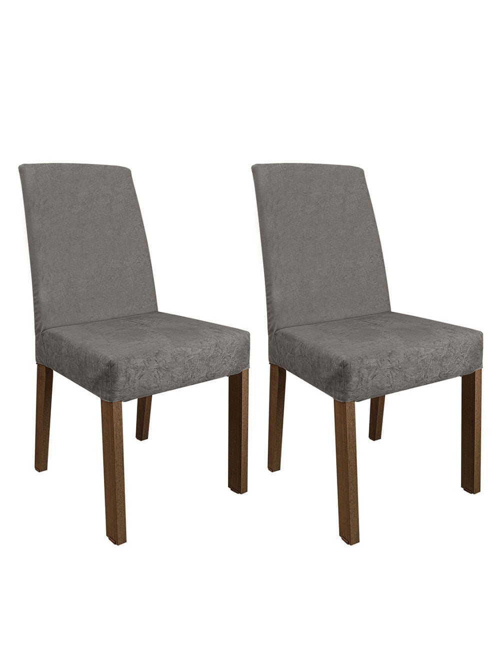 Kit 2 Cadeiras de Jantar 4255 Rustic/Silver Madesa - Rustic/Silver