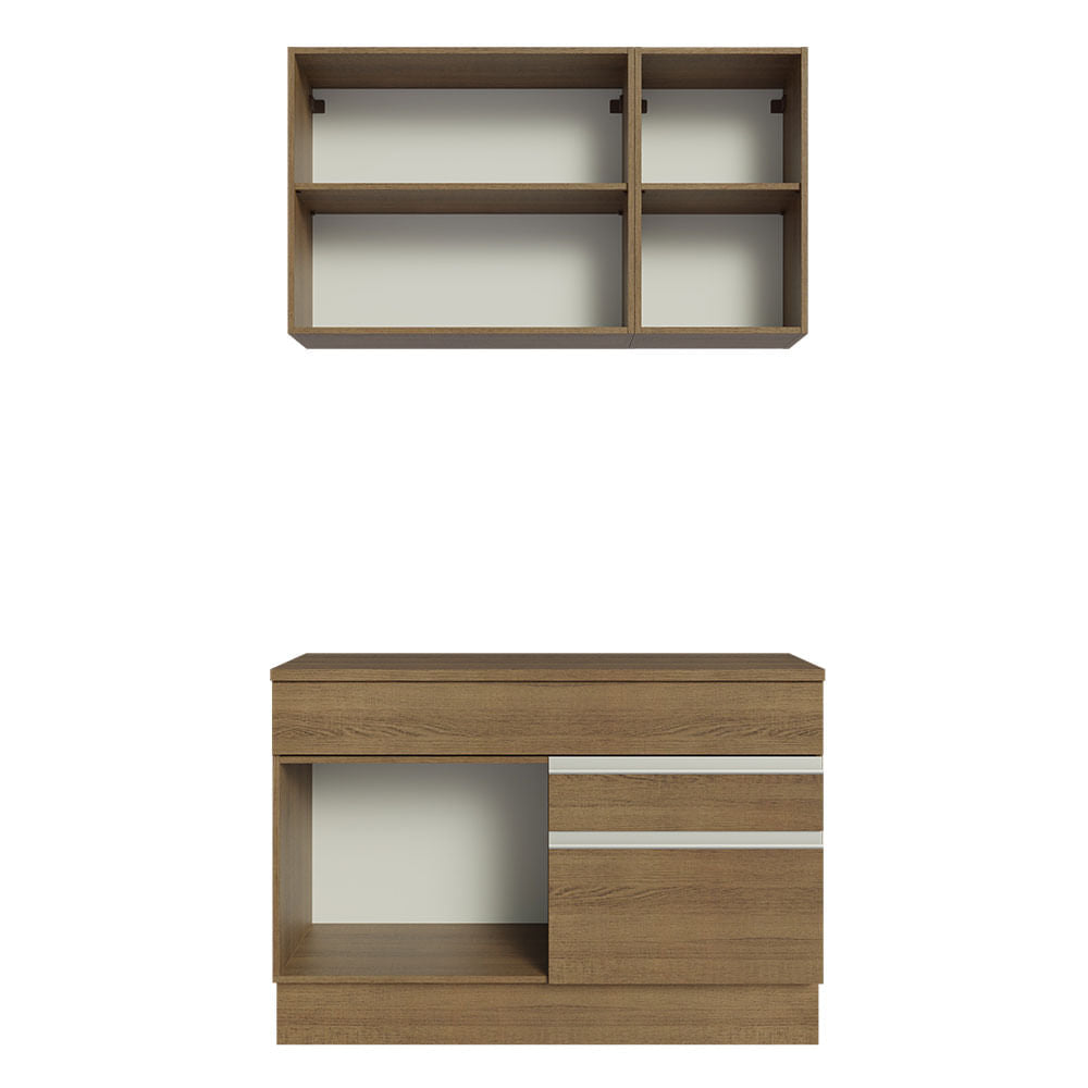 Armário de Cozinha Compacta 120cm Rustic Glamy Madesa 08