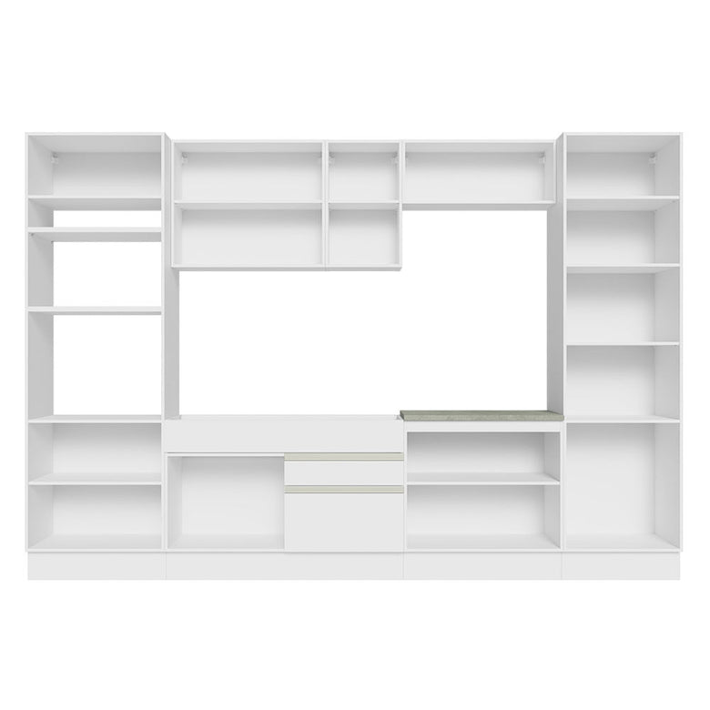 Armário de Cozinha Completa 330cm Branco Glamy Madesa 03