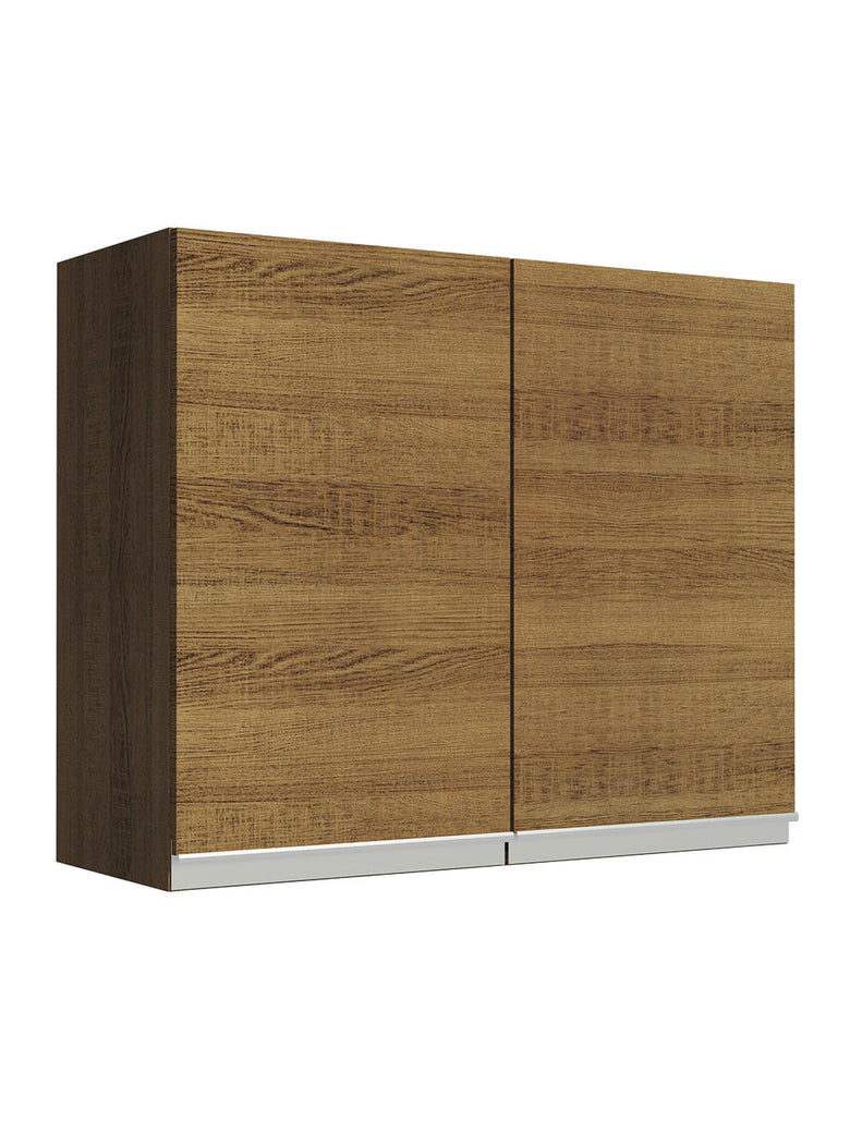 Armário Aéreo Madesa Glamy 80 cm 2 Portas Rustic