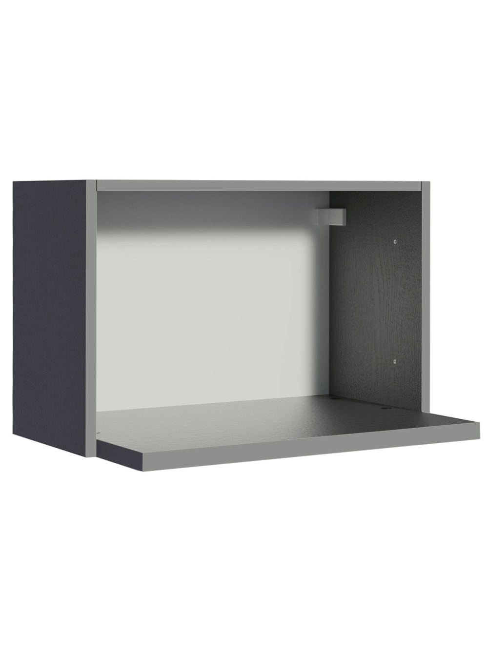 Armário Aéreo 60 cm Nicho para Microondas e Forno Elétrico Cinza Nice Madesa - Cinza