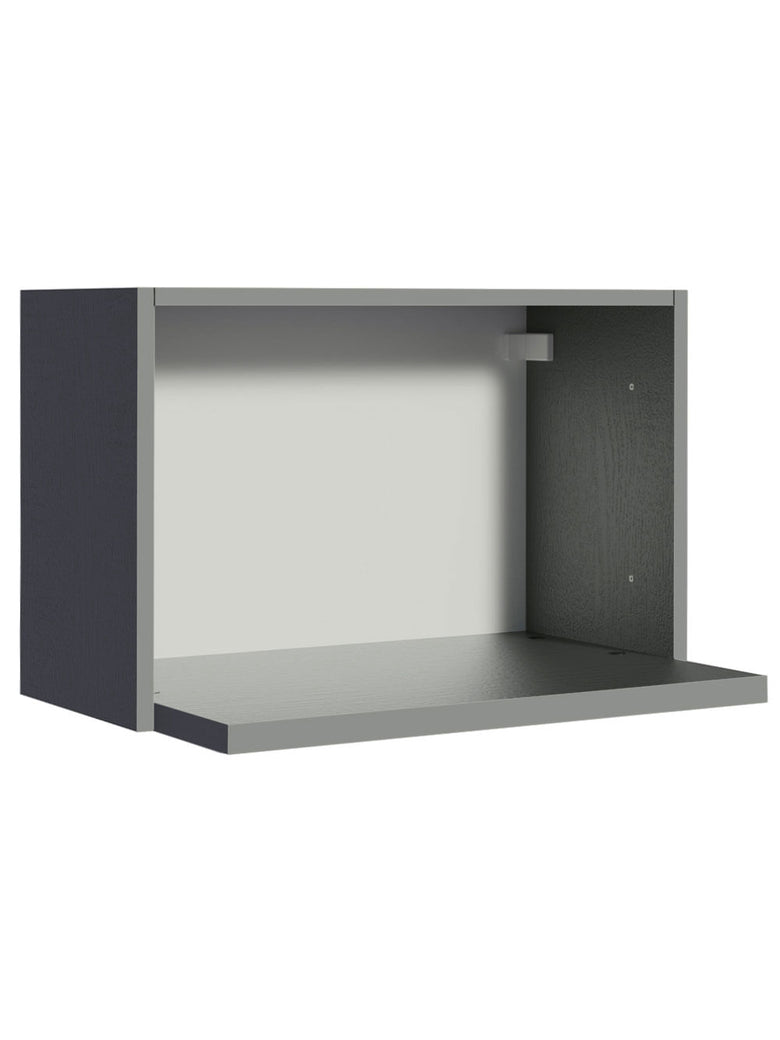 Armário Aéreo 60 cm Nicho para Microondas e Forno Elétrico Cinza Nice Madesa