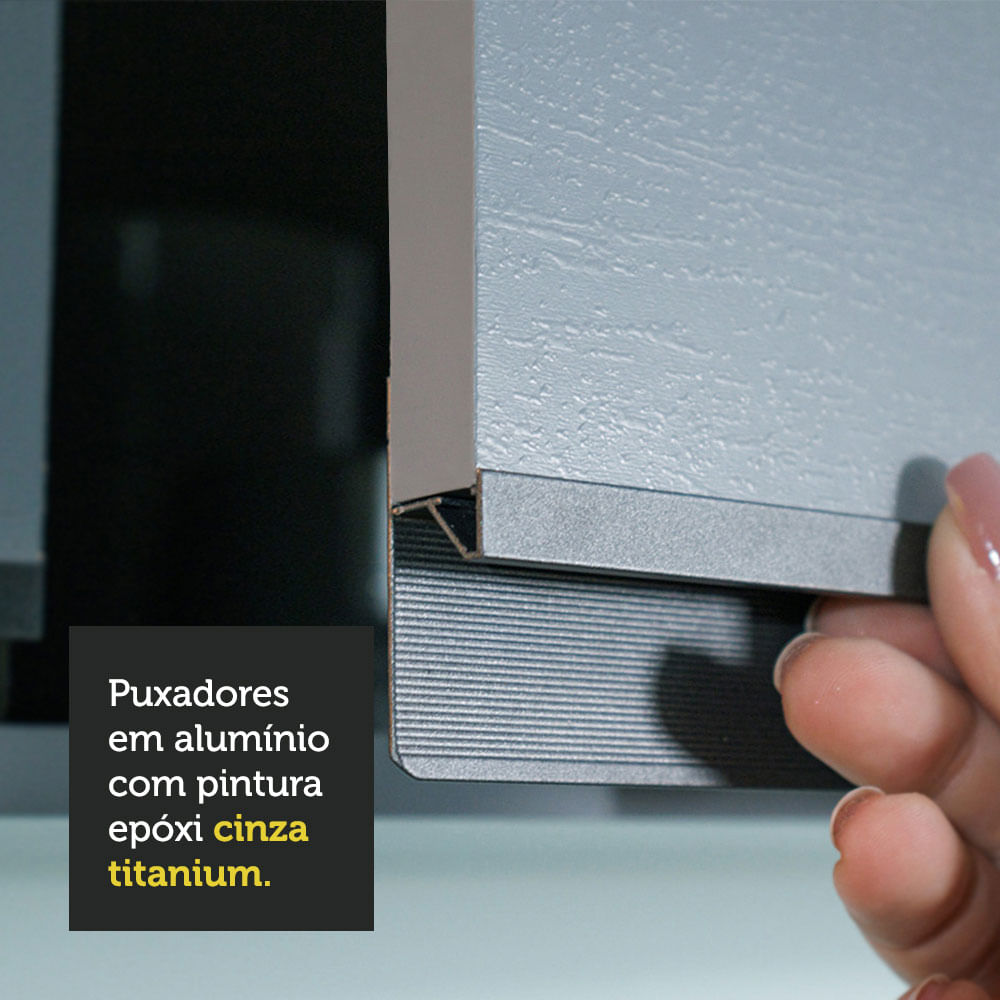 Torre Quente 60 cm 2 Portas 2 Nichos Cinza Nice Madesa