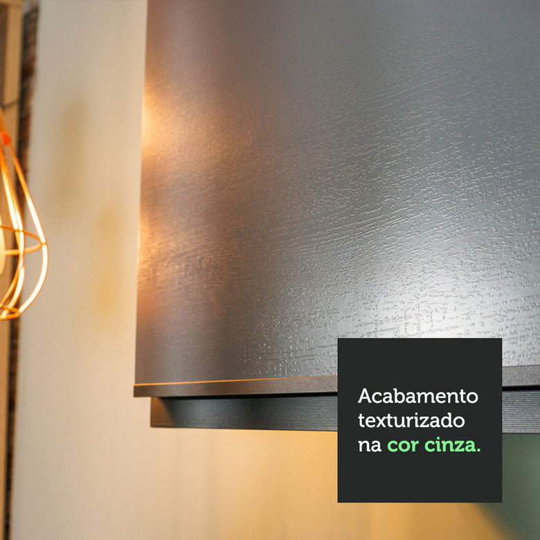 Armário de Cozinha Completa 260cm Cinza Nice Madesa 05
