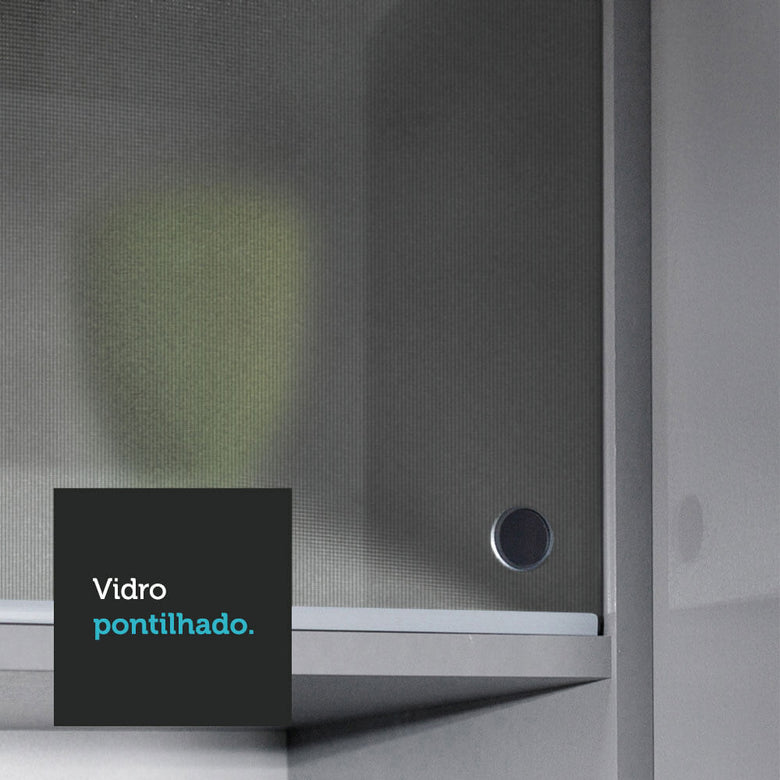 Armário de Cozinha Completa 260cm Cinza Nice Madesa 07