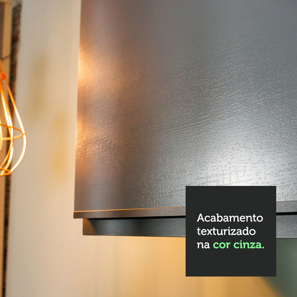 Armário de Cozinha Completa 320cm Cinza Nice Madesa 01