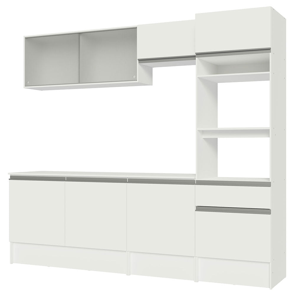 Armário de Cozinha Completa 240cm Branco Topazio Madesa 05