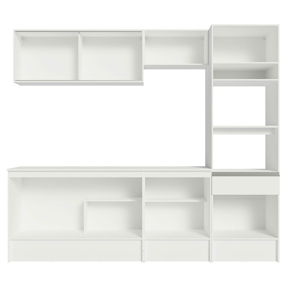 Armário de Cozinha Completa 240cm Branco Diamante Madesa 06