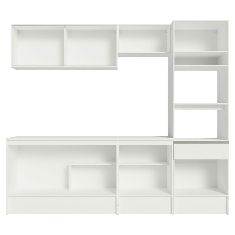 Armário de Cozinha Completa 240cm Branco Diamante Madesa 06