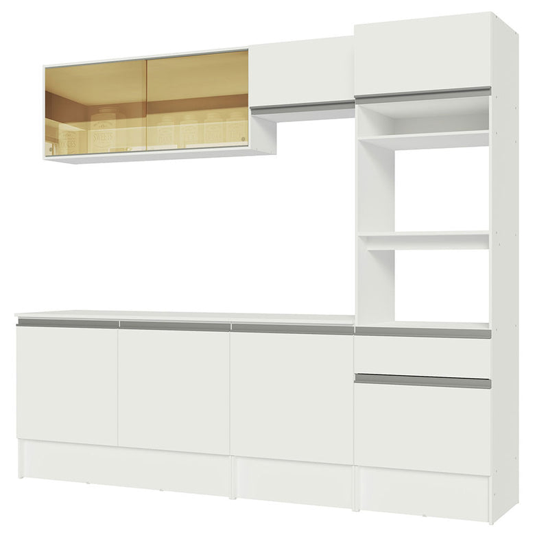 Armário de Cozinha Completa 240cm Branco Diamante Madesa 06