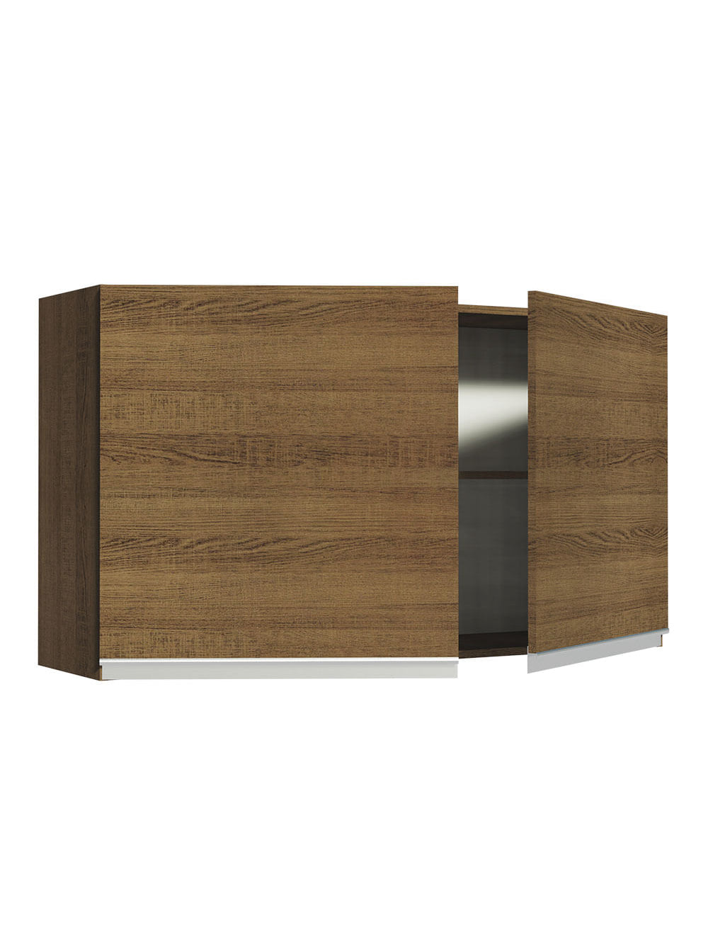 Armário Aéreo Madesa Glamy 120 cm 2 Portas Rustic