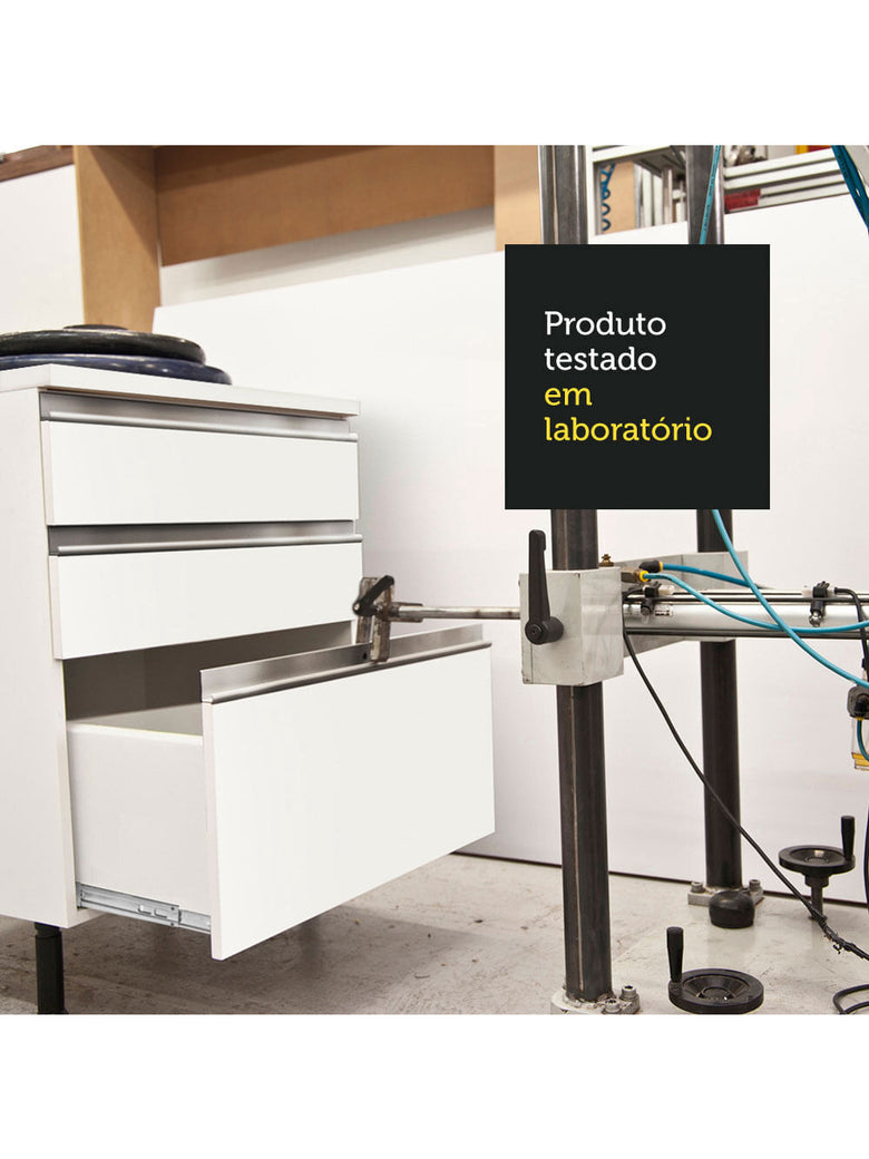 Armário de Cozinha Completa 260cm Branco Topazio Madesa 01