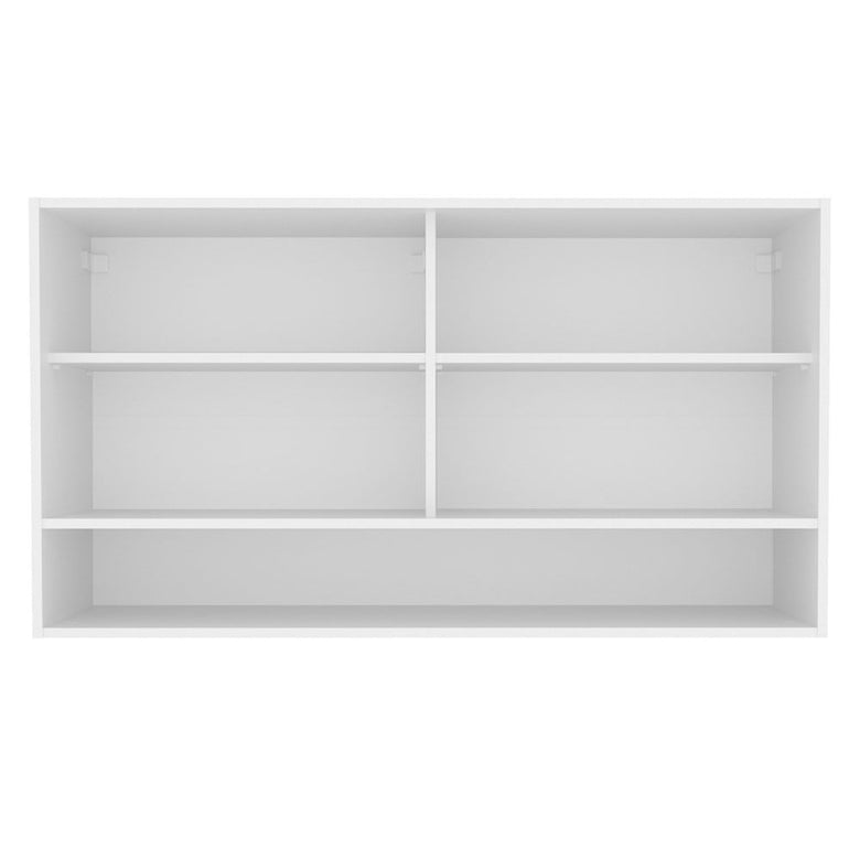 Armário Aéreo Madesa Glamy 2 Portas de Correr de Vidro Reflex e 1 Nicho Branco