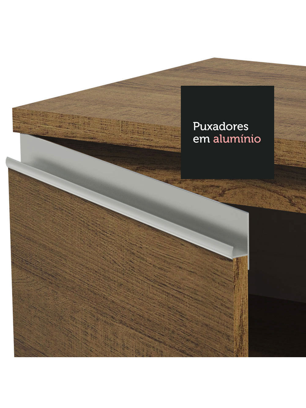 Paneleiro Madesa Glamy 60 cm 3 Portas Rustic