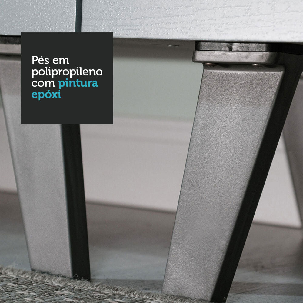 Armário de Cozinha Completa 260cm Cinza Nice Madesa 12