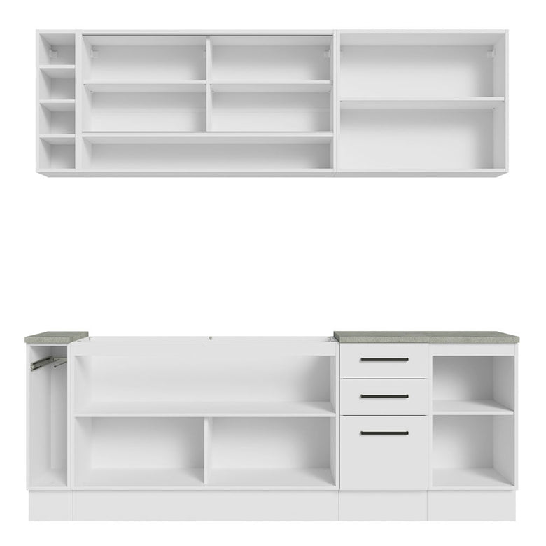 Armário de Cozinha Completa 220cm Branco Agata da Thêmis Madesa