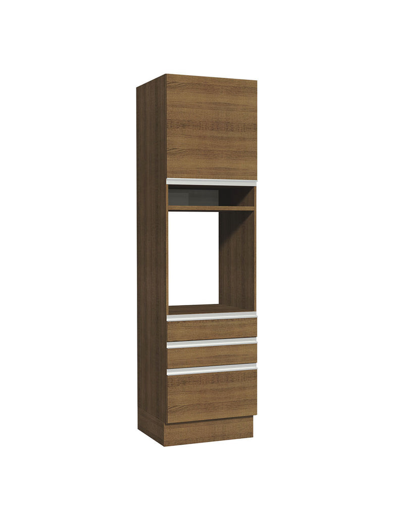 Torre Quente Madesa Glamy 60 cm 1 Porta 3 Gavetas Rustic