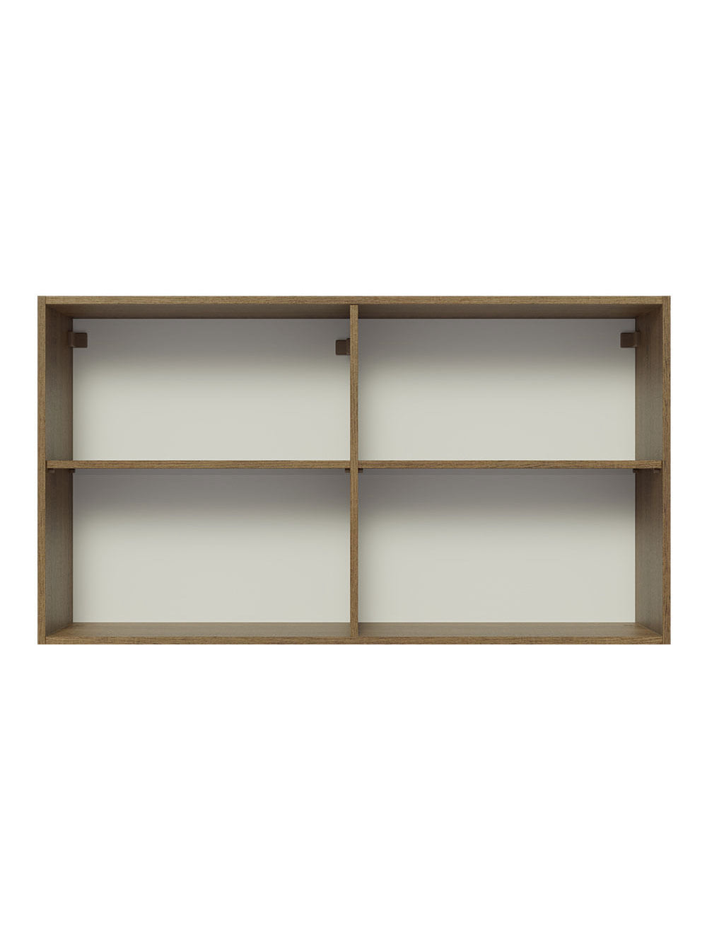 Armário Aéreo Madesa Glamy 120 cm 2 Portas com Vidro Rustic