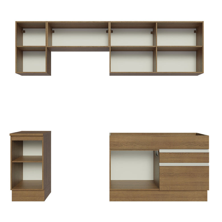 Armário de Cozinha Completa 240cm Rustic Glamy Madesa 07